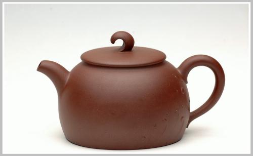 曲峰紫砂壶  全手力作浪花 原矿紫泥