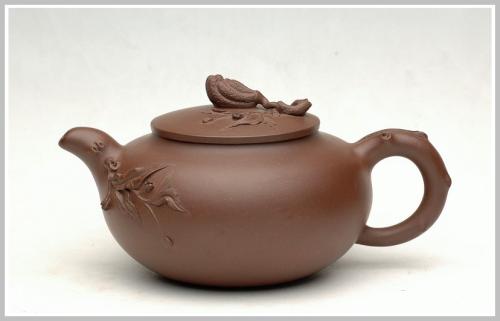 徐建芳紫砂壶 薄胎精品花货-佛手 原矿紫泥