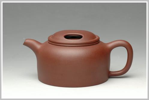 曲峰紫砂壶 全手敦厚牛盖莲子 原矿紫泥