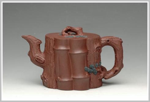 单志萍紫砂壶 全手花货精品之松竹常青2 原矿底槽清