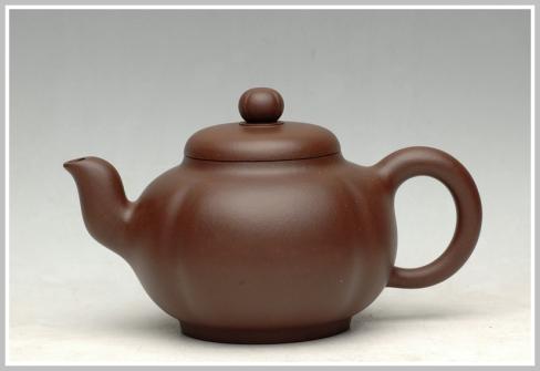 单志萍紫砂壶 见功力之全手筋纹花蕾 原矿紫泥