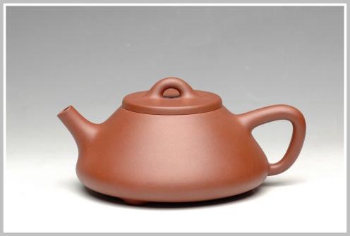 曲峰紫砂壶 传统耐品之全手石瓢 原矿清水泥