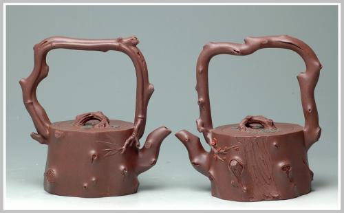 单志萍紫砂壶 精品全手三友提梁 难度大 原矿底槽清