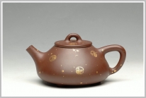 紫砂壶图片：金福 小子冶石瓢 - 美壶网