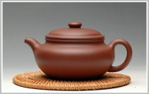 紫砂壶图片：追摹大亨风采 原矿迷人红皮龙 全手仿古 - 美壶网