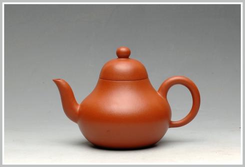 盛益明紫砂壶 俊秀高雅 摹古取趣  全手思亭 原矿朱泥