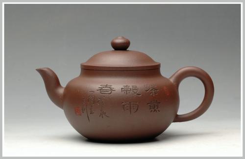 钱伟刚紫砂壶 精工 实用莲子 原矿紫泥