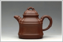 紫砂壶图片：融合方器、花货、筋囊融为一体  四方竹段 - 美壶网