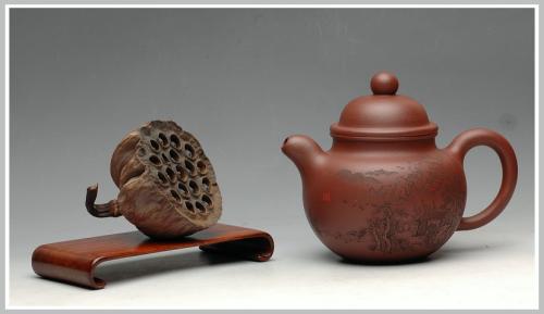 李彦雄紫砂壶 优质地槽青 树影婆娑 山下斗诗 掇球 仅此一个 原矿底槽清