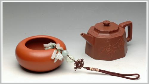 史金妹紫砂壶 李昌鸿老师装饰  全手小聚福八方 端庄周正 原矿底槽清