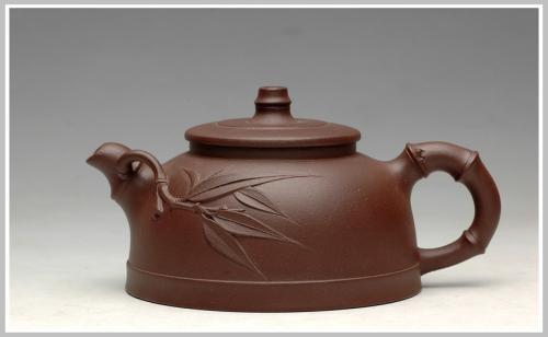 范国名紫砂壶 沉稳 实用花货 新品刚竹 居不可无竹 原矿紫泥