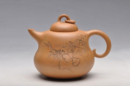 王余平紫砂壶 福禄 高葫芦 田园情趣 国助工 原矿段泥