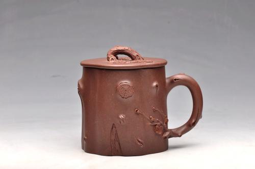 单志萍紫砂壶 立体梅花  孤品盖杯 松梅情 单志萍老师全手随心作 原矿底槽清