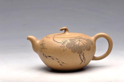 钱伟刚紫砂壶 充满活力 田园情趣 游鱼之乐 瓜趣2 原矿段泥