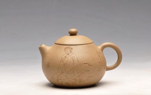 钱伟刚紫砂壶 古朴 可爱 线条流畅 小家碧玉  实用赏玩小文旦 原矿段泥