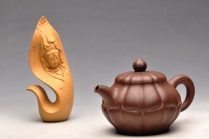 紫砂壶图片：美感十足 稳重 线条明晰 筋囊风采 高合菱 - 美壶网