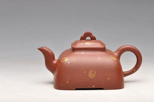 何卫枫紫砂壶 相得益彰 实力之作 描金 满福 全手孤菱 送礼自藏 原矿清水泥