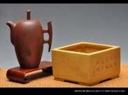 紫砂壶图片：精工典范 素雅秀气  万阗阗最新力作 全手四方花盆 - 美壶网