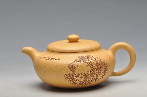 朱牧清紫砂壶 淡雅得趣 实用佳品 鼓韵 原矿段泥