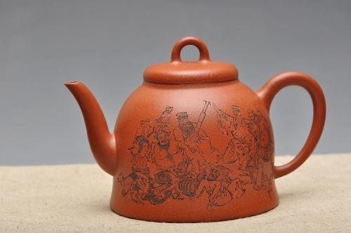 陈进紫砂壶 气韵长啸  全手大神钟 逸品得趣 饮中八仙 原矿降坡泥