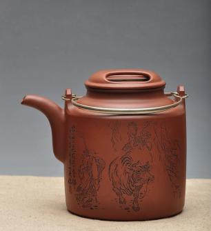 许浒紫砂壶 耐品 神骏逸品 全手工洋桶 原矿底槽清