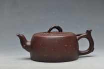 紫砂壶图片：原创作品 舒展淡雅  全手花好月圆 - 美壶网