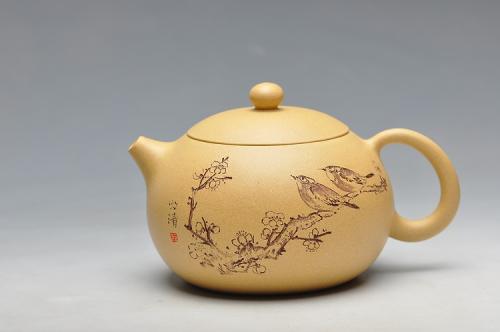 朱牧清紫砂壶 本山绿 饱满可趣 经典西施 