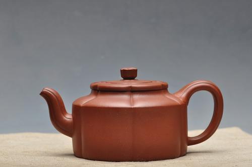 何卫枫紫砂壶 经典筋囊器 何卫枫新作  精品梅花周盘 原矿清水泥