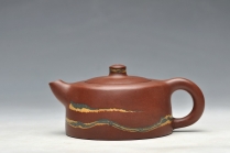 紫砂壶图片：敦厚可人 实用精品 小天际 优质老拼紫 双色绞泥 - 美壶网