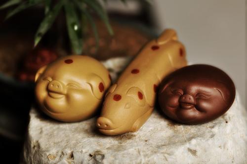 美壶定制紫砂壶 小猪乐园o(∩_∩)o  原矿段泥