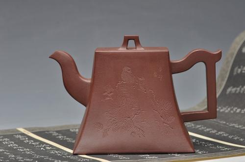 史金妹紫砂壶 霸气之作 史金妹精品 全手大方钟 巍巍壶势 原矿底槽清