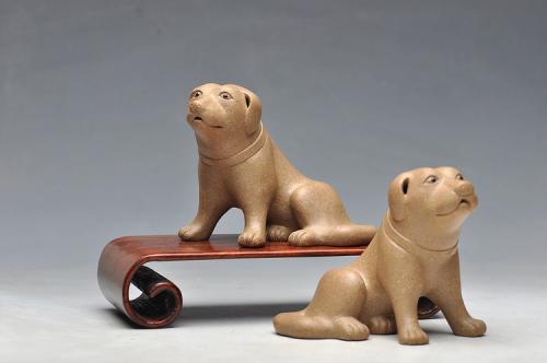 美壶定制紫砂壶 精品 一对忠犬 蒋蓉款 