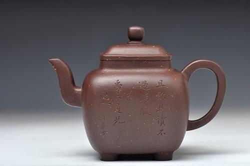 许浒紫砂壶 浑厚高俊 风骨丰雅 全手镶接成型  鸣远四方 原矿紫泥