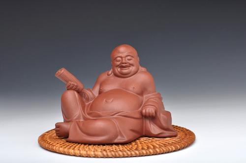 王健紫砂壶 神思 经书罗汉 惟妙惟肖 原矿清水泥