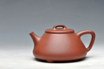 紫砂壶图片：摹古之作 耐品 全手心舟石瓢 - 美壶网