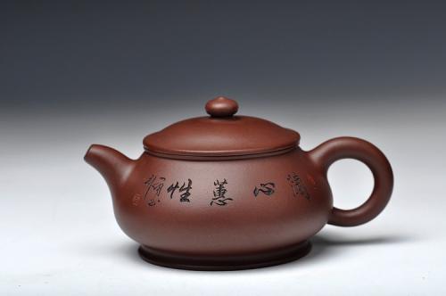 钱伟刚紫砂壶 澄心清神 敦厚朴实 实用之作 潘壶 原矿紫泥