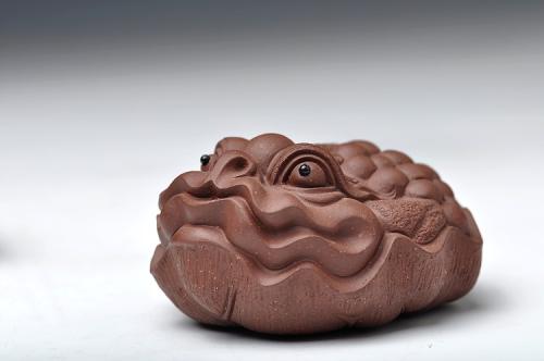 徐浩紫砂壶 和气生财 金蟾 栩栩如生 原矿紫泥