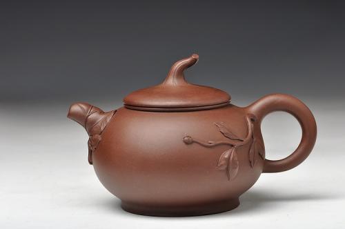 廖未梅紫砂壶 大品花货 韵味十足 得福 王银芳爱徒 原矿紫泥