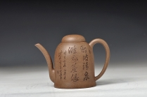 紫砂壶图片：高振宇风格 全手禅曲 清秀俊雅 张听刚装饰 - 美壶网