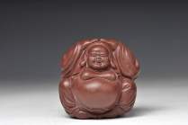 紫砂壶图片：欢天喜地 做工细腻传神 笑弥勒 喜庆 - 美壶网