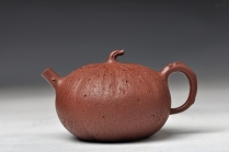 紫砂壶图片：蔡岩峰经典作品 古拙中透灵气 全手工大橘瓜  - 美壶网