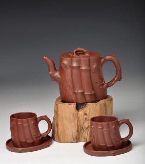 单志萍紫砂壶 全手三友套壶 精品之作 气宇轩昂 正能量o(∩_∩)o  原矿底槽清