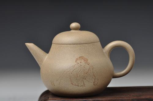 蒋小琴紫砂壶 全手老味高梨形 古拙之味 手中无梨式，难以言茗事 高寿与幽思 原矿段泥