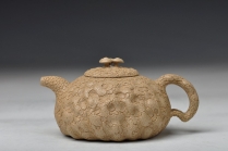 紫砂壶图片：邵惠雄风格 全手龚春 灵芝 薄胎 本山段泥 - 美壶网