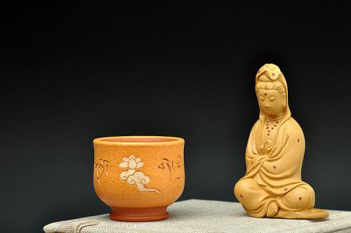 石丁紫砂壶 石丁最新作品  敦煌杯 藏语‘平安吉祥’ 端庄富贵 原矿降坡泥
