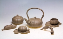 紫砂壶图片：经典重器 全手精品一套 欣赏 - 美壶网