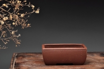 紫砂壶图片：回纹长四方花盆 案头盆 - 美壶网