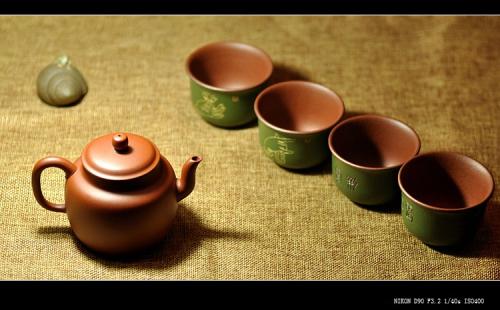 石丁紫砂壶 石丁之经典作品  佛缘杯一套 古色古香 雅致 