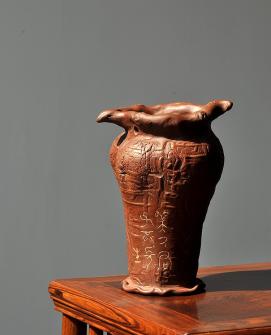 刘世涛紫砂壶 美人君子共长生o(∩_∩)o  青铜风格之全手美人瓶  