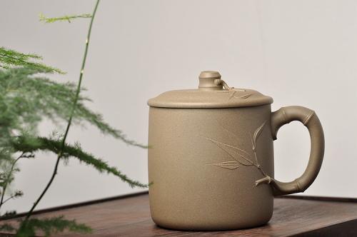 瞿斌紫砂壶 端庄敦厚 黄龙源青段之清韵君子杯 滴子有亮点~ 素雅 原矿段泥